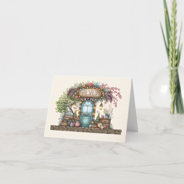 Nail Salon Note Card or Thank You   (Front)