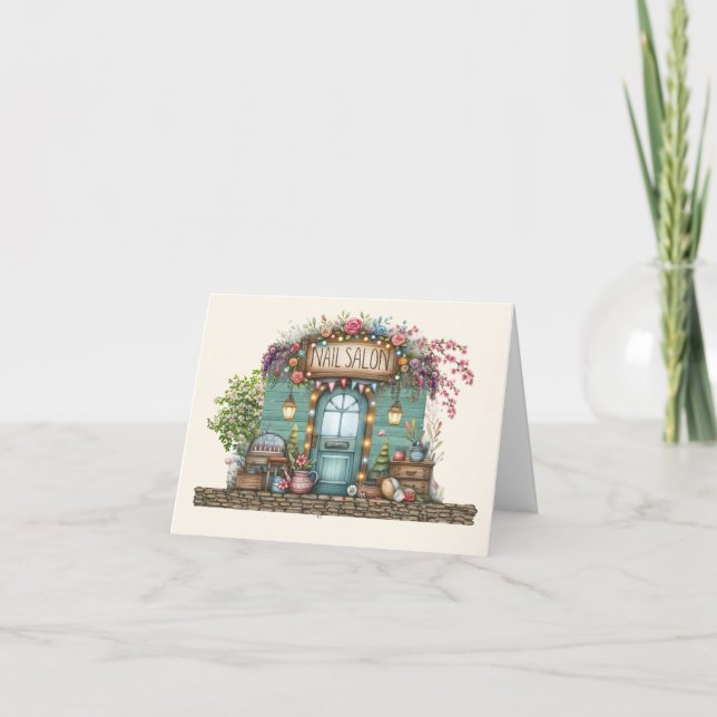 Nail Salon Note Card or Thank You   (Front)