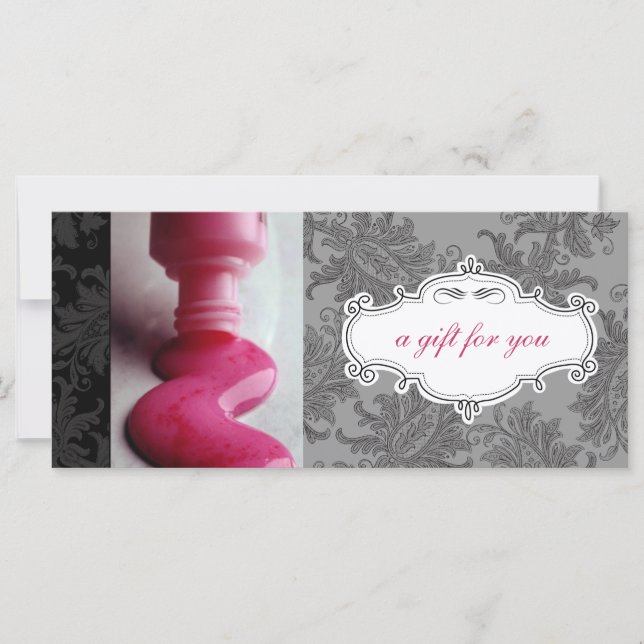 Nail Salon or Day Spa Gift Certificates (Front)