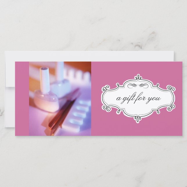 Nail Salon or Day Spa Gift Certificates (Front)
