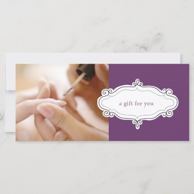 Nail Salon or Nail Studio Gift Certificates (Front)