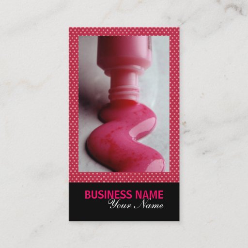 Customizable Nail Salon or Nail Technician Business Cards