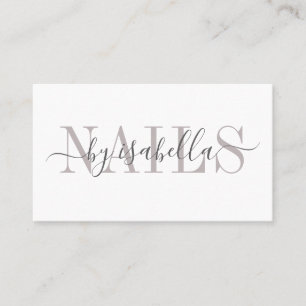 Nail Salon Script Signature Business Card