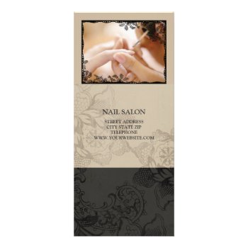 Nail Salon Services Price List {beige} Rack Card by lifethroughalens at Zazzle