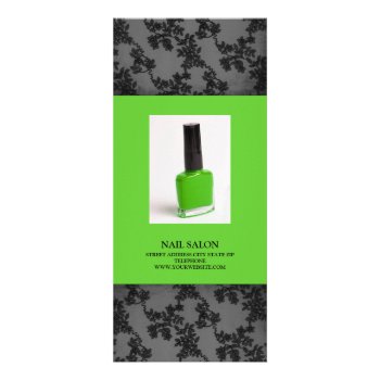 Nail Salon Services Price List {lime Green} Rack Card by lifethroughalens at Zazzle