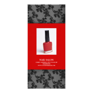 Nail Salon Services Price List {Red} Rack Card