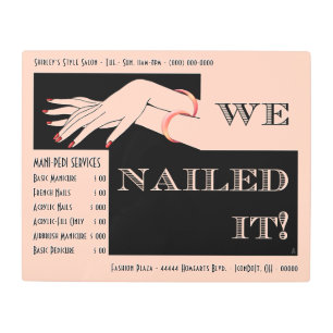 Nail Salon Services Sign - Art Deco - Personalized