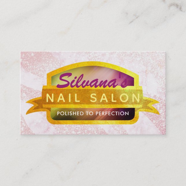 Nail Salon Slogans Business Cards (Front)