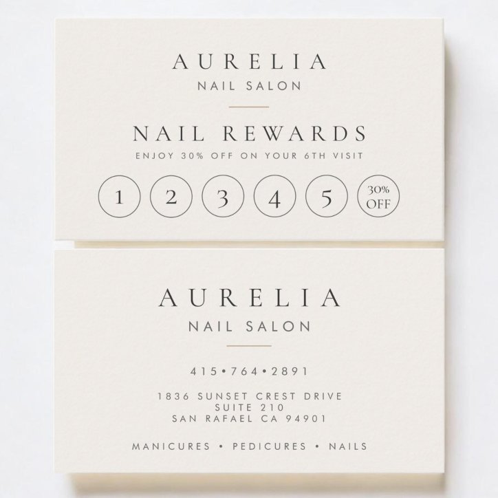 Nail Salon Stylist Loyalty Card