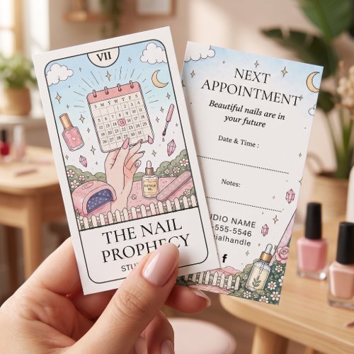 Nail Salon Tarot Appointment Reminder Card