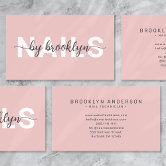 Modern Photo Typography Nail Artist Business Card