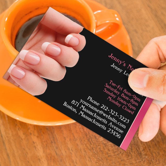 Nail Salon with Appointment Business Card Template (Creator Uploaded)