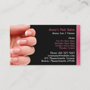 Nail Salon with Appointment Business Card Template
