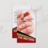 Nail Solutions - Manicure Pedicure Spa Technician Business Card (Front/Back)