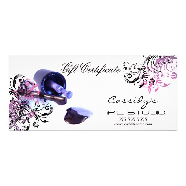 Nail Studio and Salon Gift Certificate (Front)