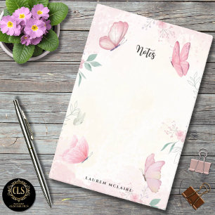Nail Studio Custom Pink Butterflies Post-it Notes