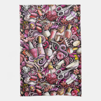 Nail Studio Pattern Kitchen Towel