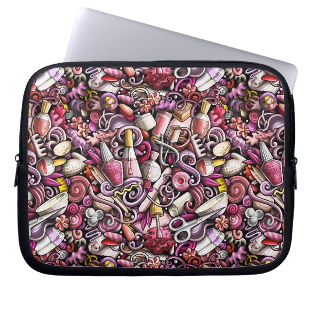 Nail Studio Pattern Laptop Sleeve (Front)