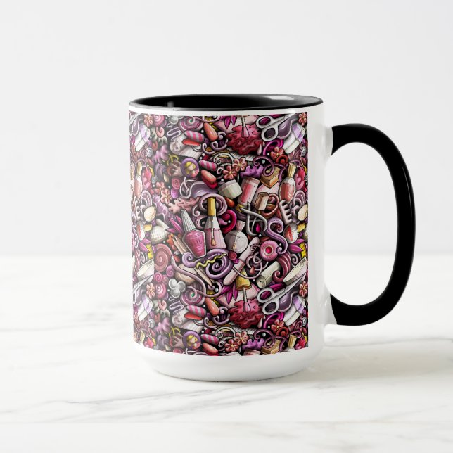 Nail Studio Pattern Mug (Right)