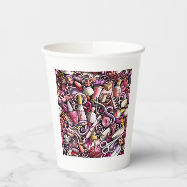 Nail Studio Pattern Paper Cups (Left)