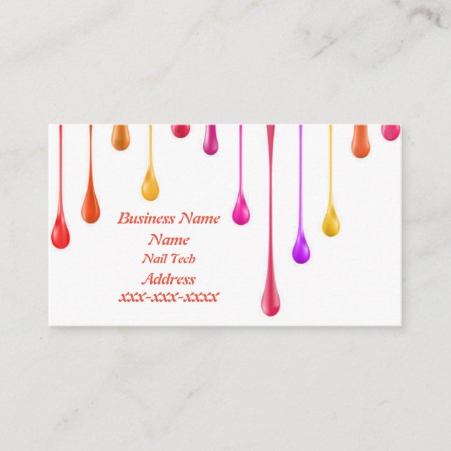 Nail Tech Business Card (Front)