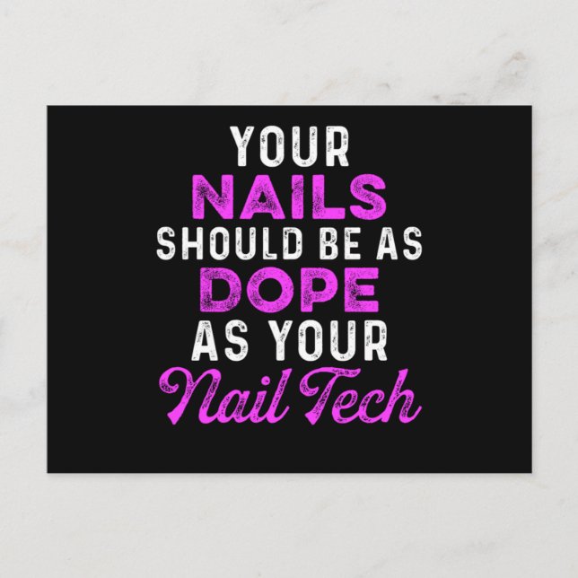 Nail Tech Color Polish Manicurist Pedicurist Gift Postcard (Front)