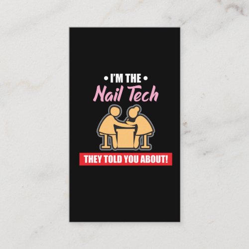 Nail Tech cosmetician Gift _ Funny Occupation Joke Business Card
