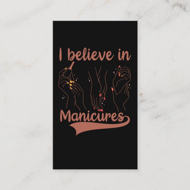 Nail Tech Cosmetics Nail Technician Manicurist Business Card (Front)
