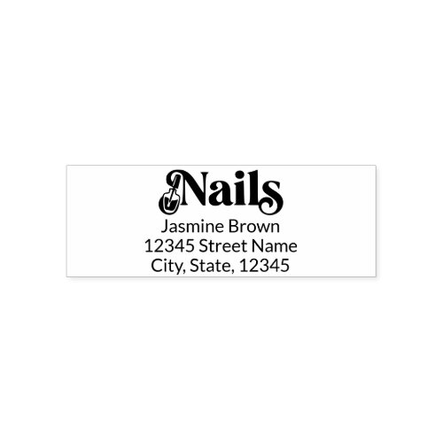 Nail Tech Custom Return Address Elegant Self-inking Stamp