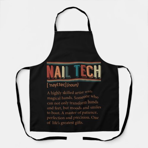 Nail Tech Definition Retro Nail Tech Apron