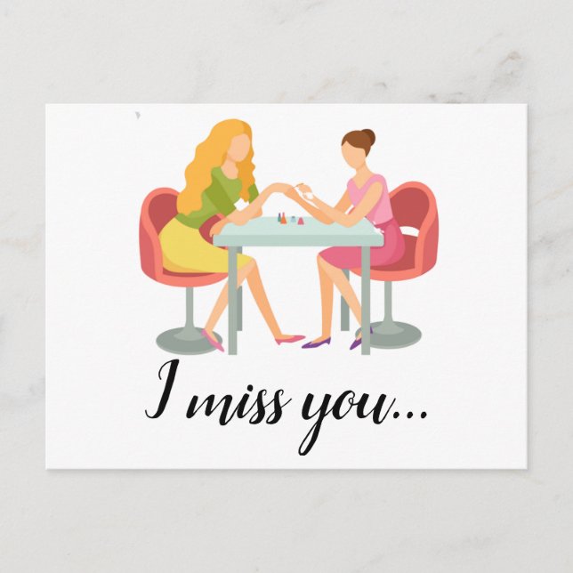 Nail tech/ Esthetician rebooking promotional Postcard (Front)