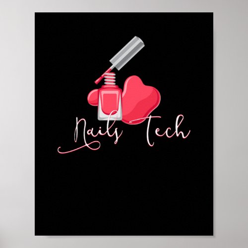 Nail Tech Fingernail Manicure Poster