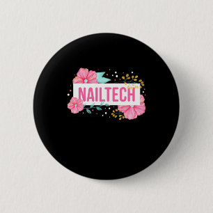 Nail Tech Flower Button