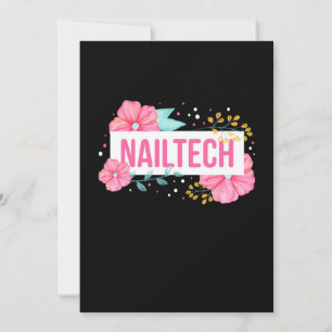 Nail Tech Flower Invitation