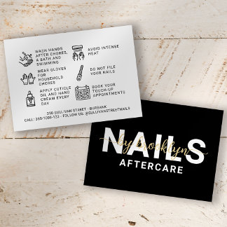 Nail Tech Gel Polish Aftercare Card