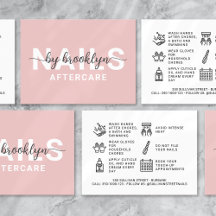 Nail Tech Gel Polish Aftercare Card