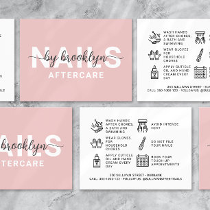 Nail Tech Gel Polish Aftercare Card