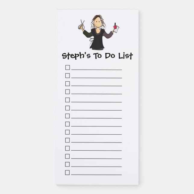 Nail Tech Gift Idea - Manicurist Present Magnetic Notepad (Front)