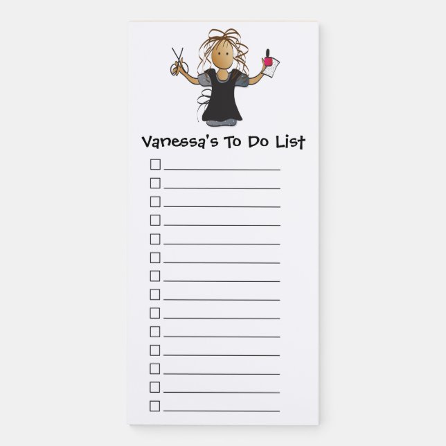 Nail Tech Gift Idea - Manicurist Present Magnetic  Notepad (Front)