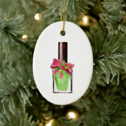 Nail tech gift- Nail polish painting Ceramic Ornament