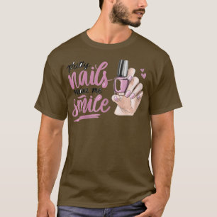 Nail Tech I Love Cute Nail Studio Technician T-Shirt