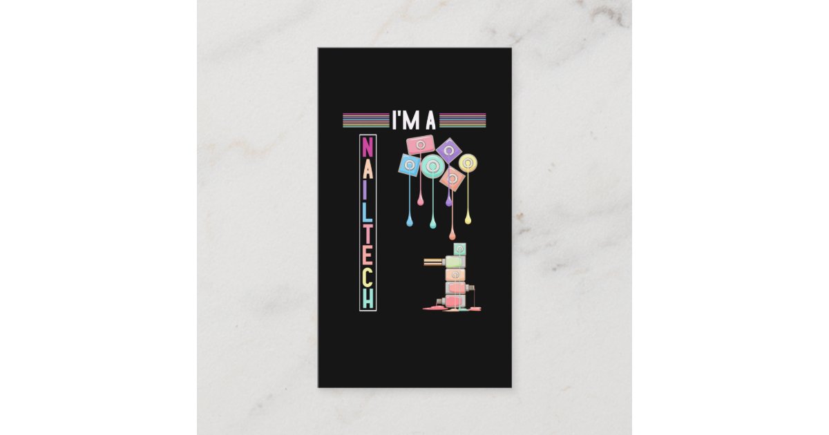 Nail Tech Make Up Nail Technician Cosmetics Business Card Zazzle