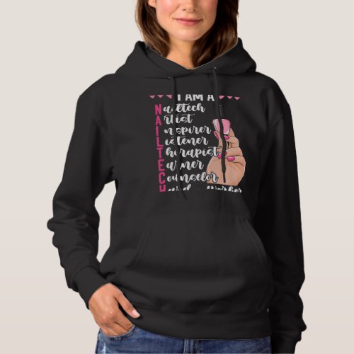 Nail Tech Meaning Nail Technician Nail Tech Manicu Hoodie