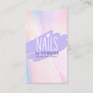 Nail Tech Nail Artist Beauty Salon Painted Brush B Business Card