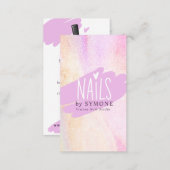 Nail Tech Nail Artist Beauty Salon Painted Brush Business Card (Front/Back)