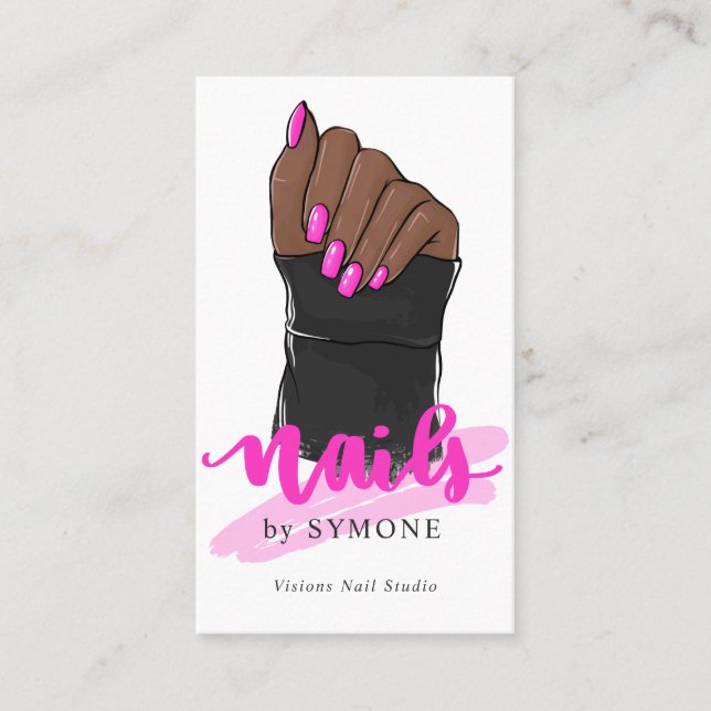 Nail Tech Nail Artist Nail Designer Nail Salon  Bu Business Card (Front)