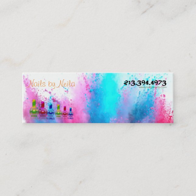 Nail Tech Nail Artist Nail Salon Business Card (Front)