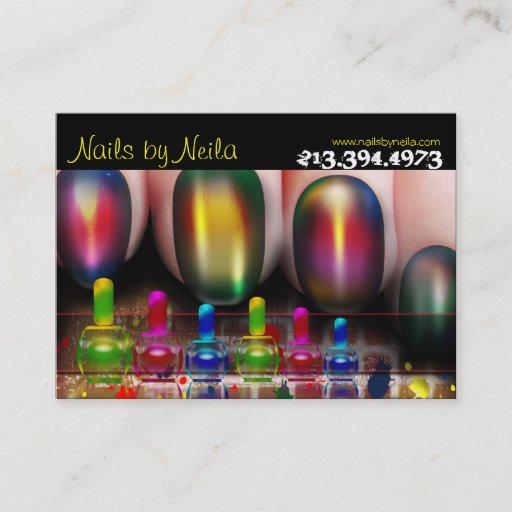 Customizable Nail Tech Nail Artist Nail Salon Business Card