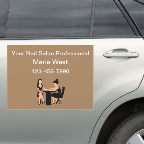 Nail Tech Professional Manicure Pedicure Car Magnet