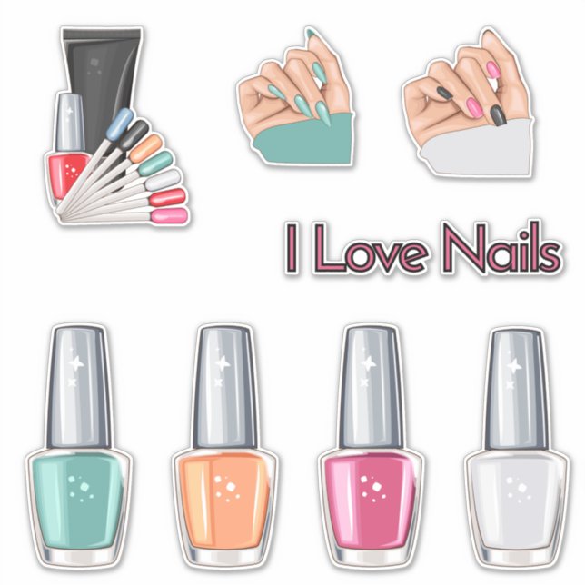 Nail Tech Sticker pack (Front)
